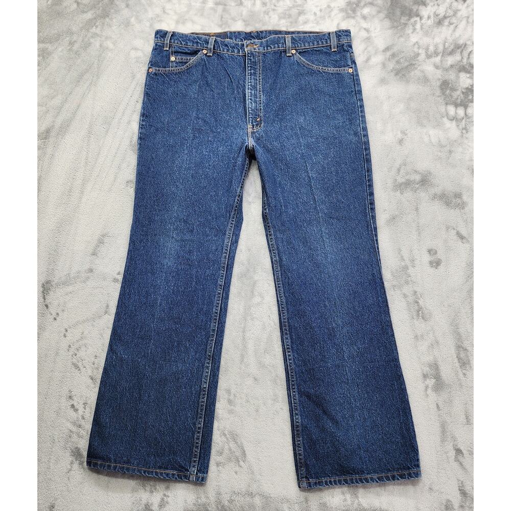 Vintage 90s Levi’s Jeans Mens‎ W42 L30 Dark Wash Orange Tab 517 Bootcut Western